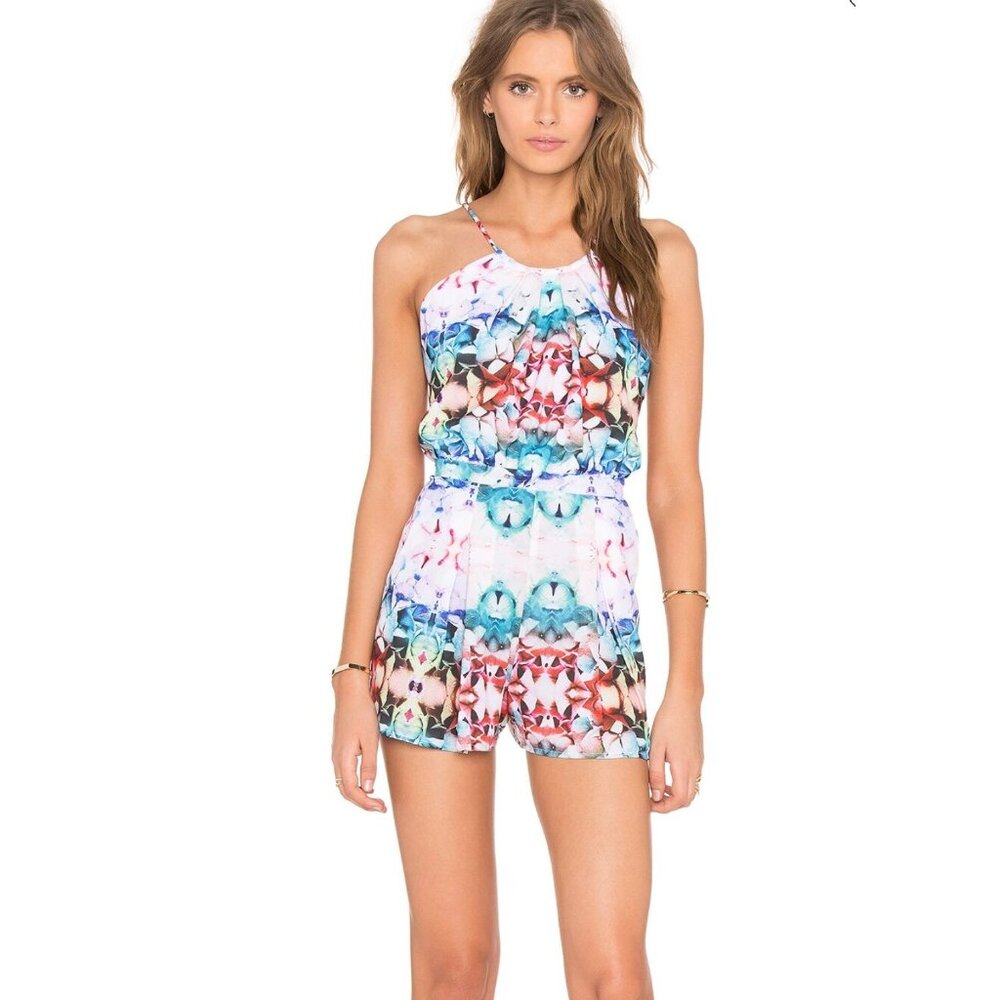 6 Shore Road / Revolve Pum Punch Floral Romper in Cuban Floral - Size M